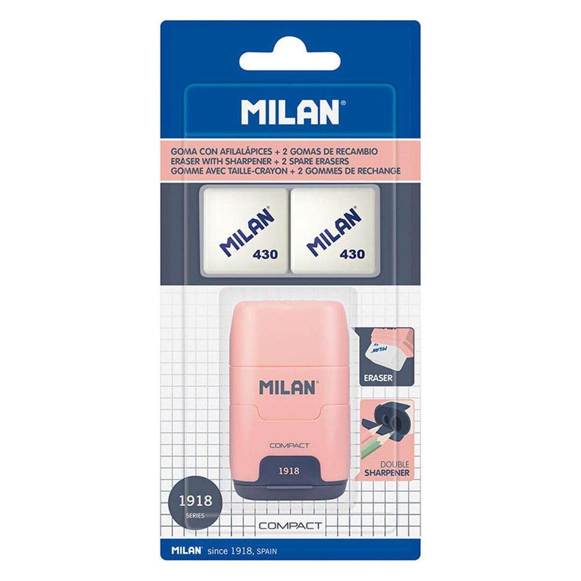 Milan Set aus Radiergummi und Bleistiftspitzer Afilaborra Compact Serie 1918 Double Rosa (42833375)