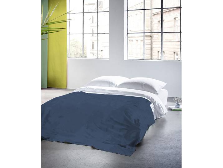 Plaid FLEURESSE Plaid , blau (navy), B:180cm L:270cm, Baumwolle, Leinen, Wohndecken, Plaid, Halbleinen, in Gr. 180x270 cm, Plaid