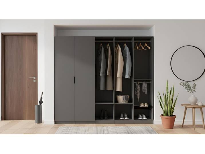 Begehbarer Kleiderschrank nach Maß Premium Dekore Basaltgrau