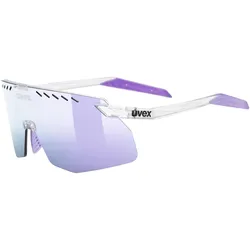 Uvex, Unisex, Sportbrille, pace stage small (Clear, Mirror Pink), Transparent, Violett