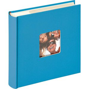 walther-design Fotoalbum ME-110-U Fun, Memoalbum, 24x22cm, 100 weiße Seiten für 200 Fotos, oceanblau