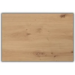 bümö Tischplatte 120x80 cm in Asteiche, Schreibtischplatte aus Holz, Holzplatte, Spanplatte kratzfest beschichtet, ABS-Kante, 120 kg Tragkraft für