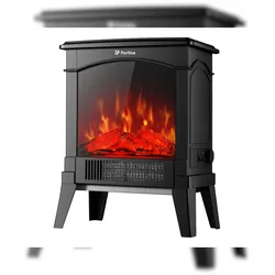 PURLINE Bodenstehender kompakter Elektrokamin 1500 W CHE-100B