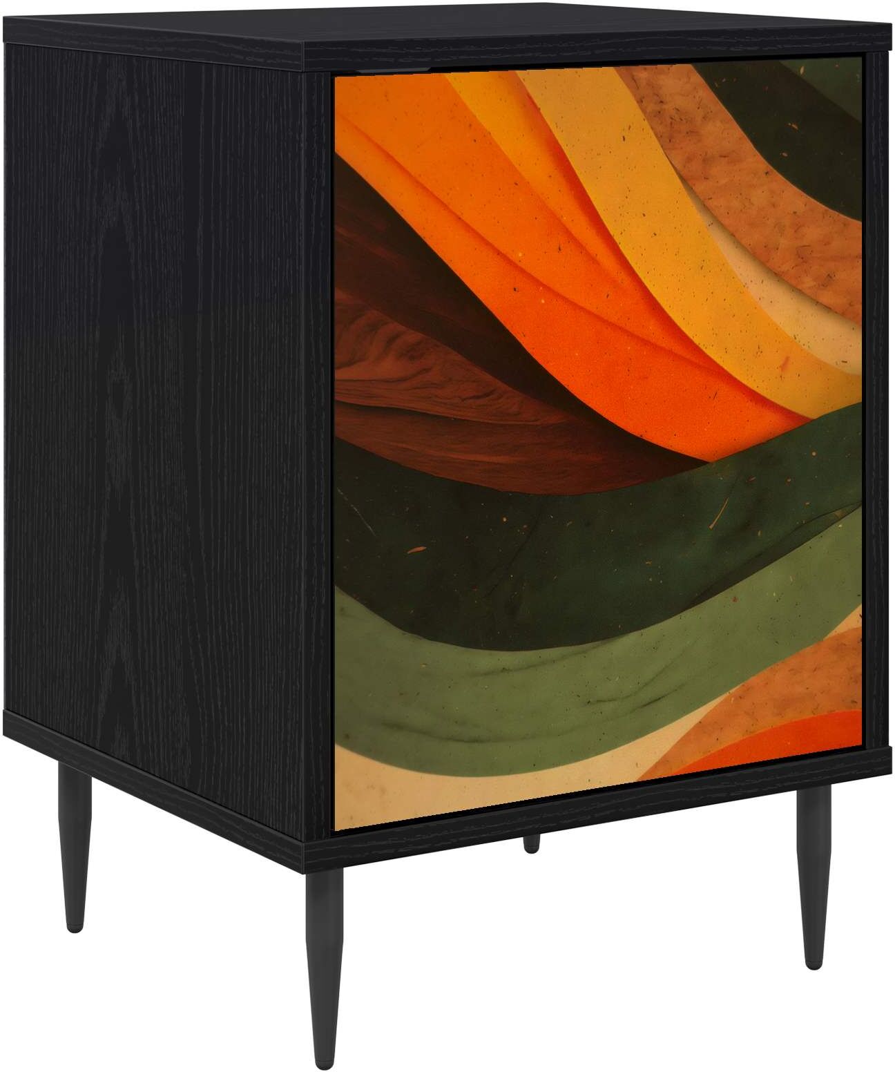 vidaXL Table de chevet BONN Chêne noir 36 x 33 x 51 cm