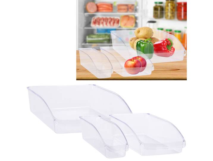 Kühlschrank Aufbewahrungsboxen, 3er-Set, Kühlschrank-Organizer