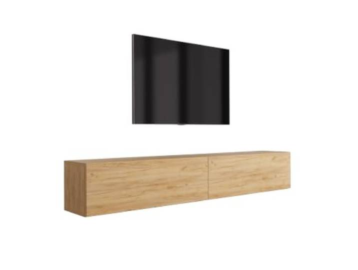 3E 3xE living.com TV-Schrank hängend, Eiche Craft, 200 x 32 x 34 cm