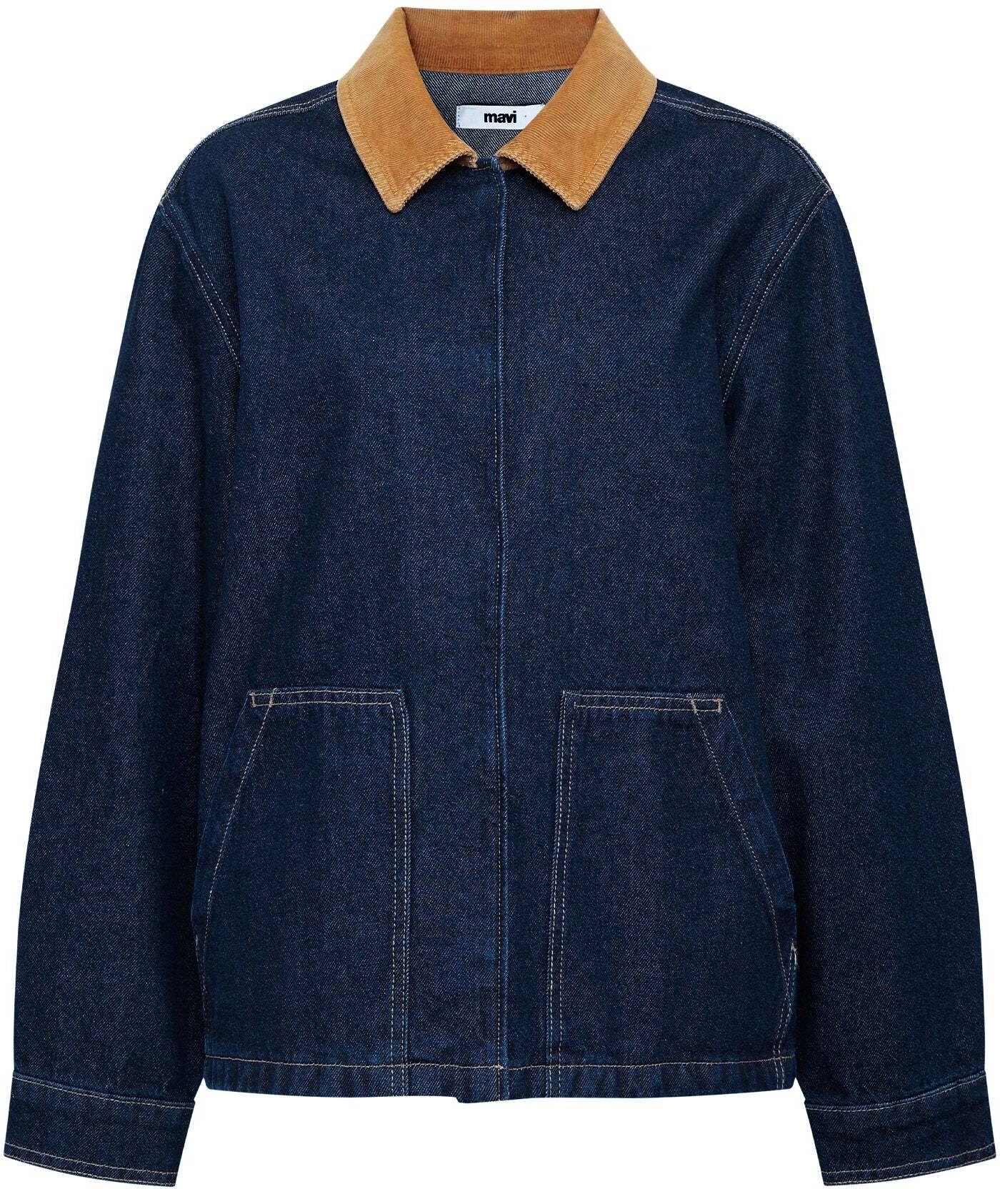 Jeansjacke MAVI "Mavi Jeansjacke Lettie", Damen, Gr. S, blau, Obermaterial: 50% Baumwolle CO. 50% Polyester PES., Jacken Jeansjacke blau S