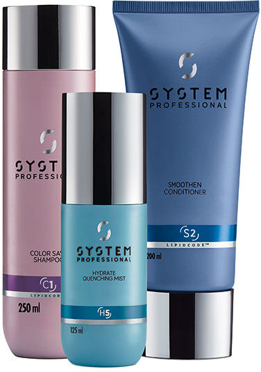 575ml System Professional LipidCode Kurze Auszeit Set (Shampoo 250ml + Conditioner 200ml + Spray 125ml)