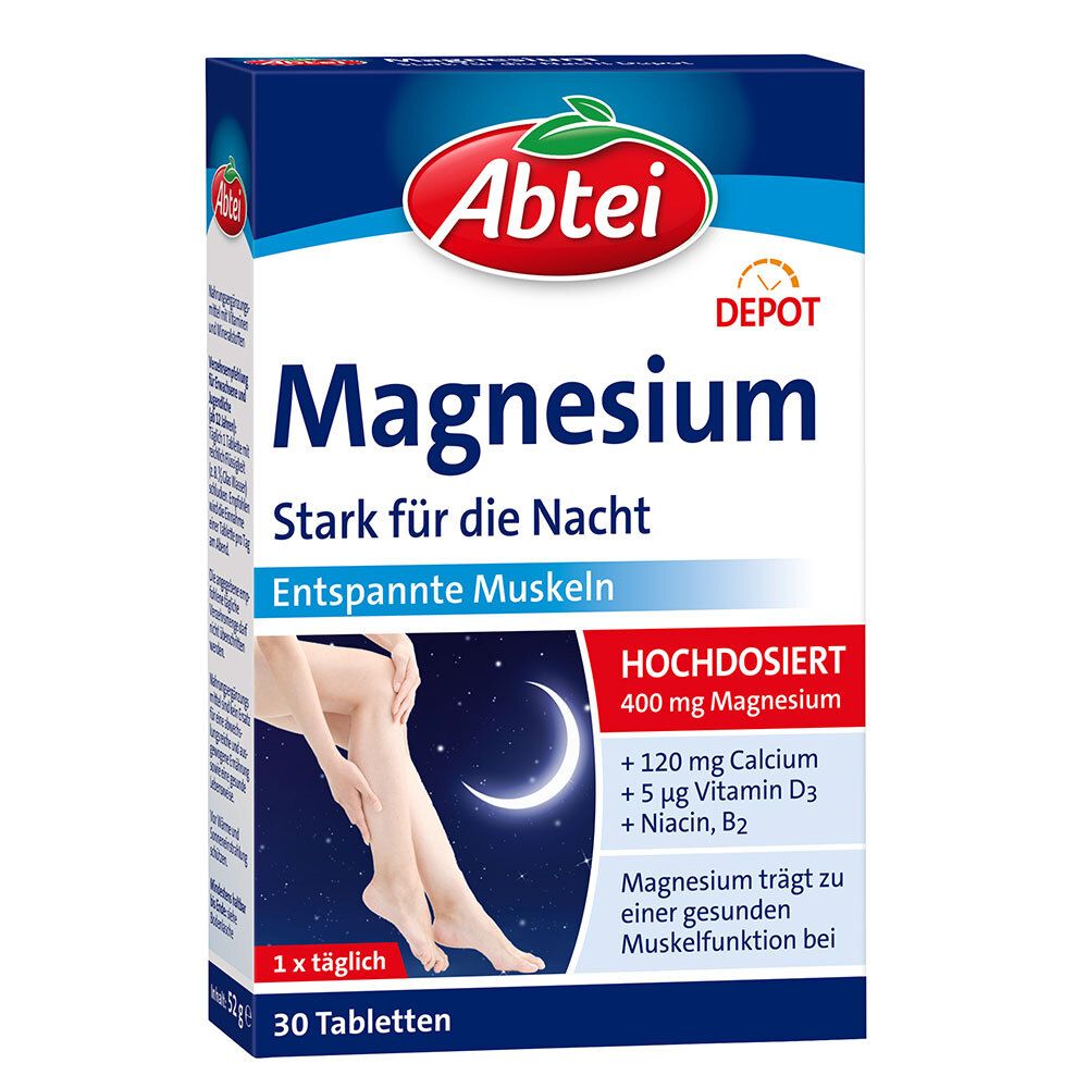 Abtei Magnesium Stark für die Nacht Depot Tabl.TF 30 St Tabletten