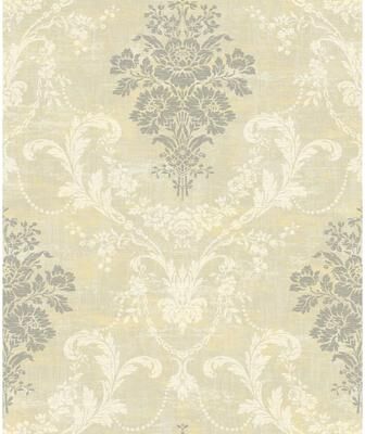 Seabrook Designs Creta Floral Cameo Non-Woven Unpasted Wallpaper