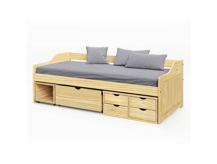 BETT BETT 205X97 CM AUS KIEFERNHOLZ