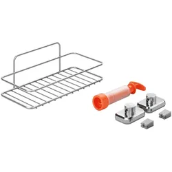 Metaltex, Duschablage, Badezimmergestell rechteckiger Staubsauger (26 x 13 x 11 cm)