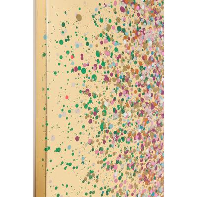 Leinwandbild KARE DESIGN "Flower Boat", bunt (farbe bild(er): goldfarben), B:40cm H:50cm T:3,5cm, Acrylfarbe, Baumwolle, Massivholz, Bilder, Leinwandbild, verschiedene Farben und Größen