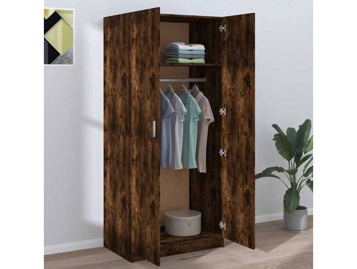 Décoratif - Garde-robe -(1 PCS）- Vidaxl - Armoire penderie Pour chambre Chêne fumé 80x52x180 cm - bois d'ingénierie 749299