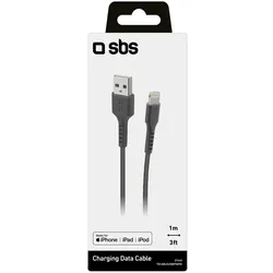 SBS Lade-/Datenkabel USB-A auf Lightning 1m schwarz