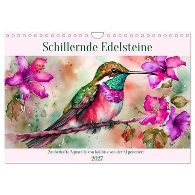 Schillernde Edelsteine (Wandkalender 2027 DIN A4 quer), CALVENDO Monatskalender