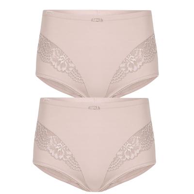 Miederslip SUSA "2er Pack Miederslip London", Damen, Gr. 38, Stoff, beige (nude nude), Stoff, Obermaterial: 75% Polyamid PA. 25% Elasthan EL., Unterhosen