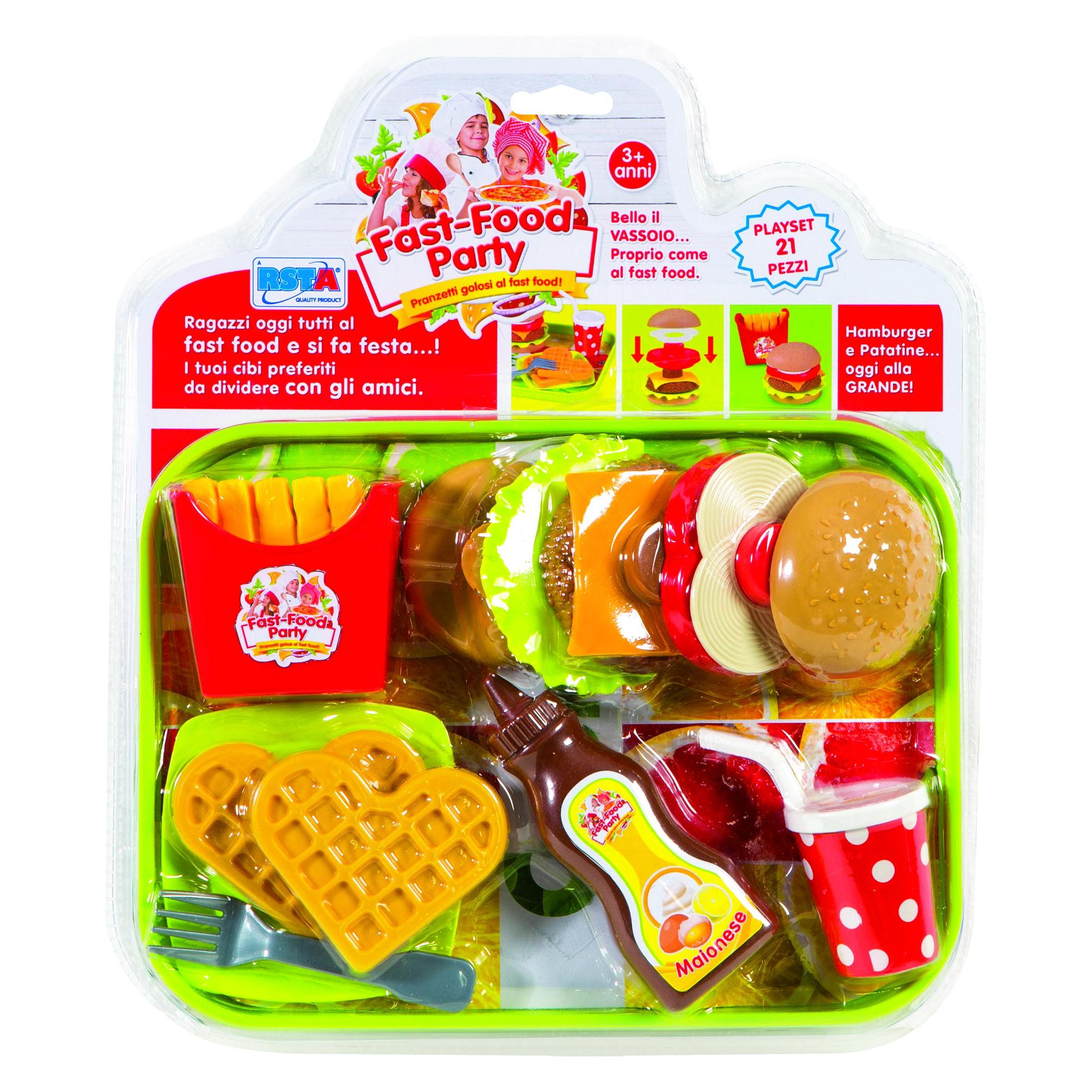 Rs Toys Fast Food Party - Playset Vassoio con 21 Pezzi (36932440)