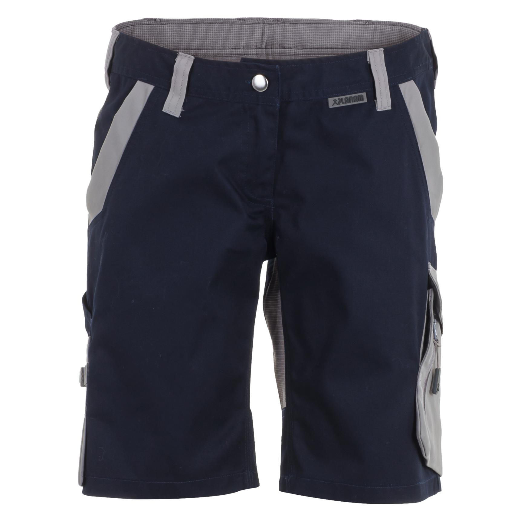 Planam Damen Shorts schwarzblau/zink XXL XXXL (3XL) (42960071)