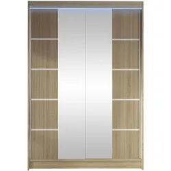 SCHWEBETÜRENSCHRANK Lino V mit RGB LED Beleuchtung