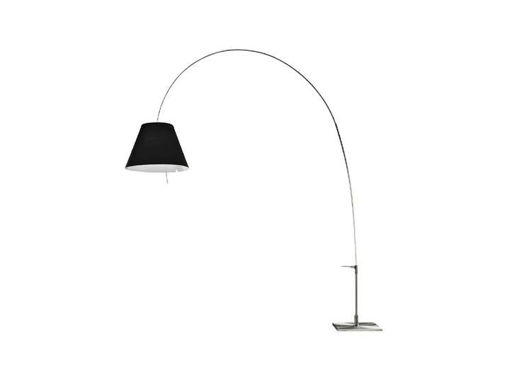 Luceplan Lampadaire Lady Costanza D13E d abat-jour noir, pied en aluminium