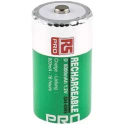 RS PRO Akku NiMH D 1,2V 8000mAh (2 Stk., D, 8000 mAh), Batterien + Akkus