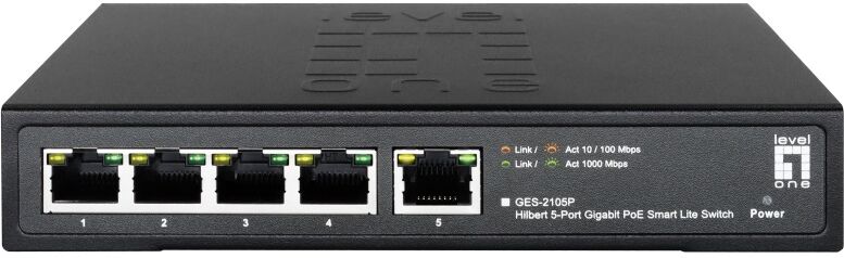 Switch 5 Puertos 10/100/1000Mbps GES-2105P - LEVELONE