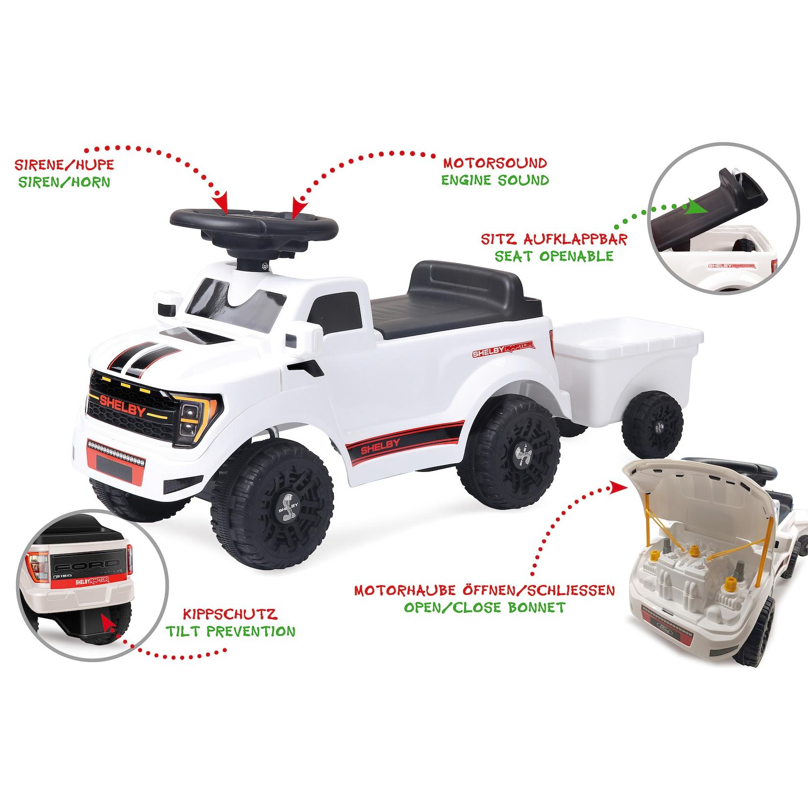 JAMARA Rutscher Shelby Ford F-150 Raptor mit Anhänger weiß