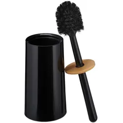 Relaxdays Toilettenbürste mit Behälter Hellbraun,Schwarz