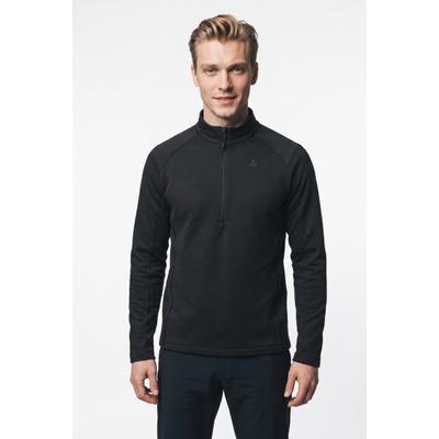Fleecepullover SCHÖFFEL "Longsleeve Style Energio MEN", Herren, Gr. 54, schwarz, Obermaterial: 94% Polyester, 6% Elasthan, hoch geschlossener Ausschnitt, Sweatshirts Fleecepullover, Geruchshemmende Wirkung, schnell trocknend, atmungsaktiv