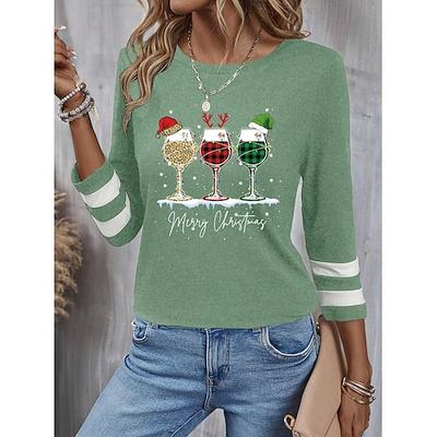 Urlaubspullover für Damen mit V-Ausschnitt, Lichtermuster, lange Ärmel, lässige bequeme Passform, festliche Winterbekleidung, Strickpullover, schwarz, mehrfarbig, Übergröße