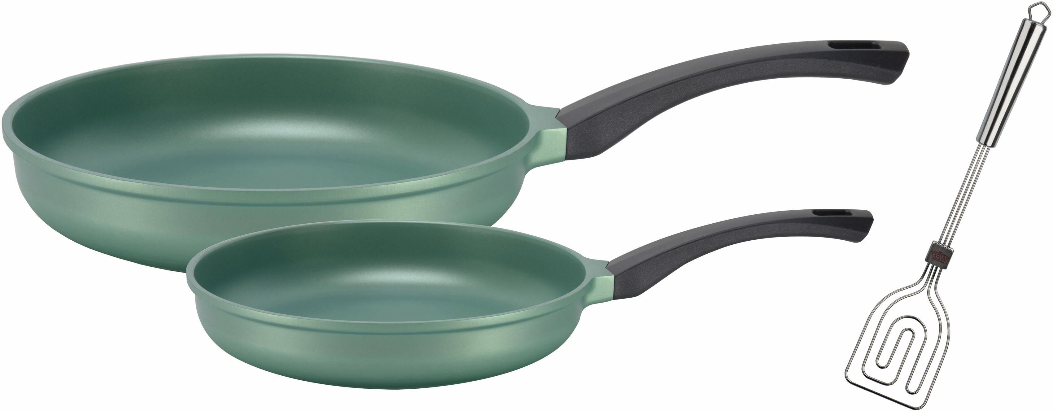 Pfannen-Set GSW "Rainbow", grün, Ø:28cm, Pfannen, Induktion