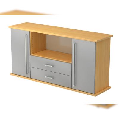 Hammerbacher-Sideboard 2 Türen, 2 Schübe CE Buche/Silber-VSBTS/6/S/CE