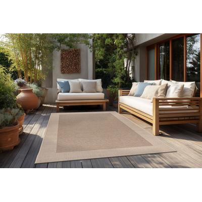 Teppich KAYOOM "Tribal 425", beige (multi), B:200cm H:6mm L:290cm, Polypropylen, Teppiche, Teppich, Kurzflor, In -und Outdoor geeignet