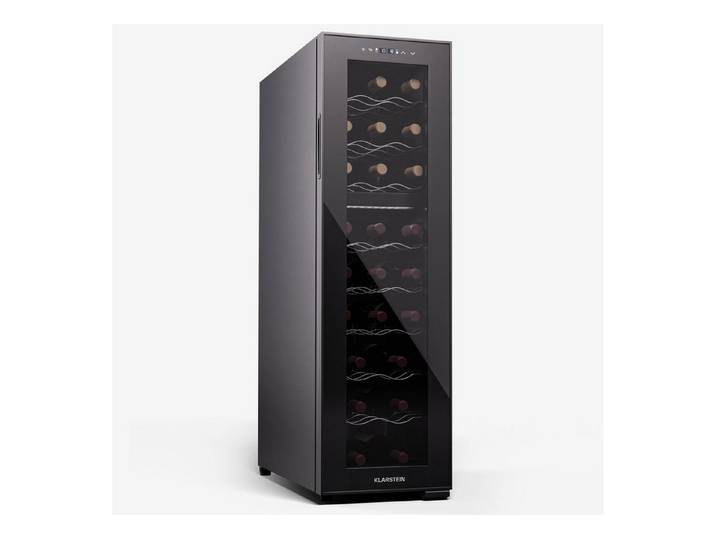 Klarstein Weinkühlschrank Shiraz, für 24 Standardflaschen á 0,75l,Wein Flaschenkühlschrank Weintemperierschrank Weinschrank Kühlschrank