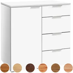 Hasena »Qunito« Kommode MDF Weiss deckend, lackiert / Kernbuche natur, geölt