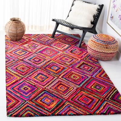 SAFAVIEH Handmade Nantucket Roselies Contemporary Cotton Rug
