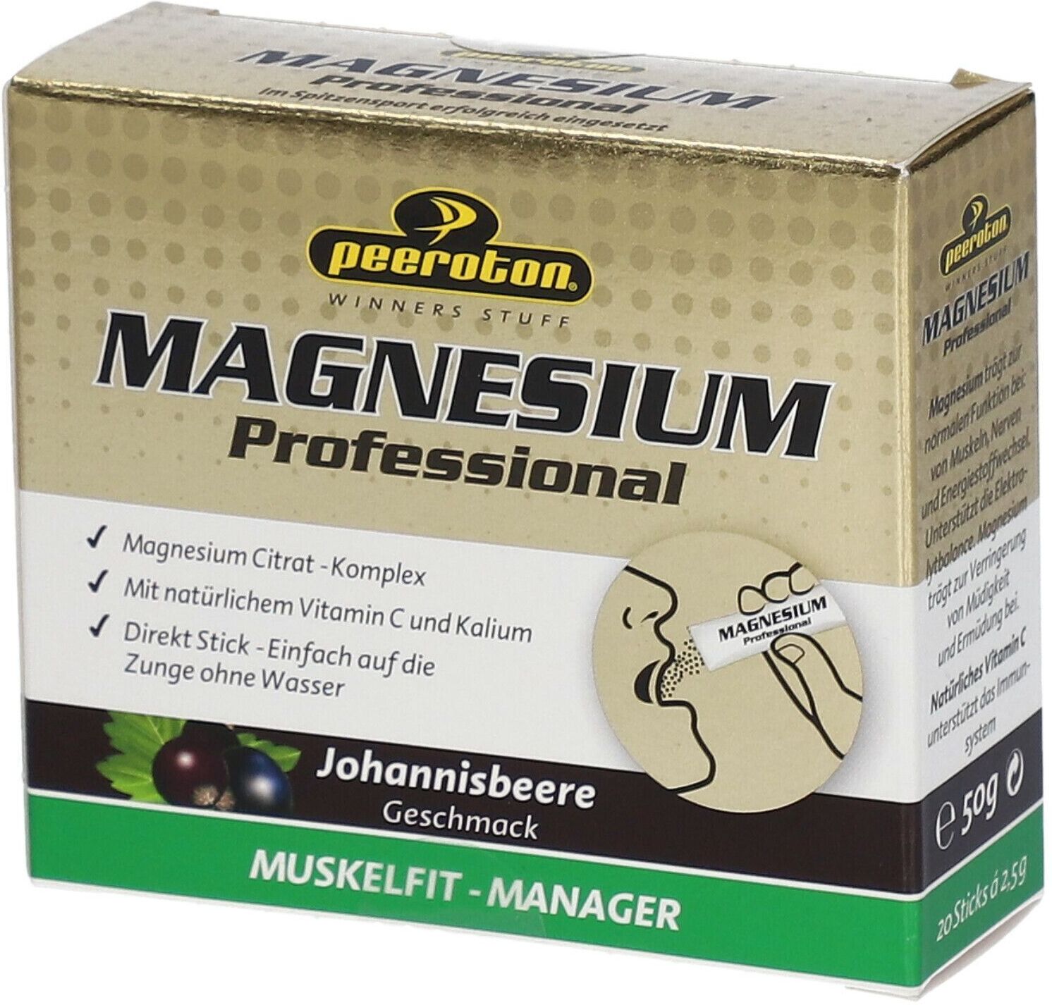 peeroton Magnesium Schwarze-Johannisbeere 2x20 St Beutel