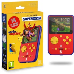 Plaion Rare Super Pocket, Retro Gaming, Blau, Rot