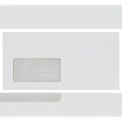 SIGMA Briefumschlag DL, 80g/m2, PS, mit Fenster, weiß, 100 Stück