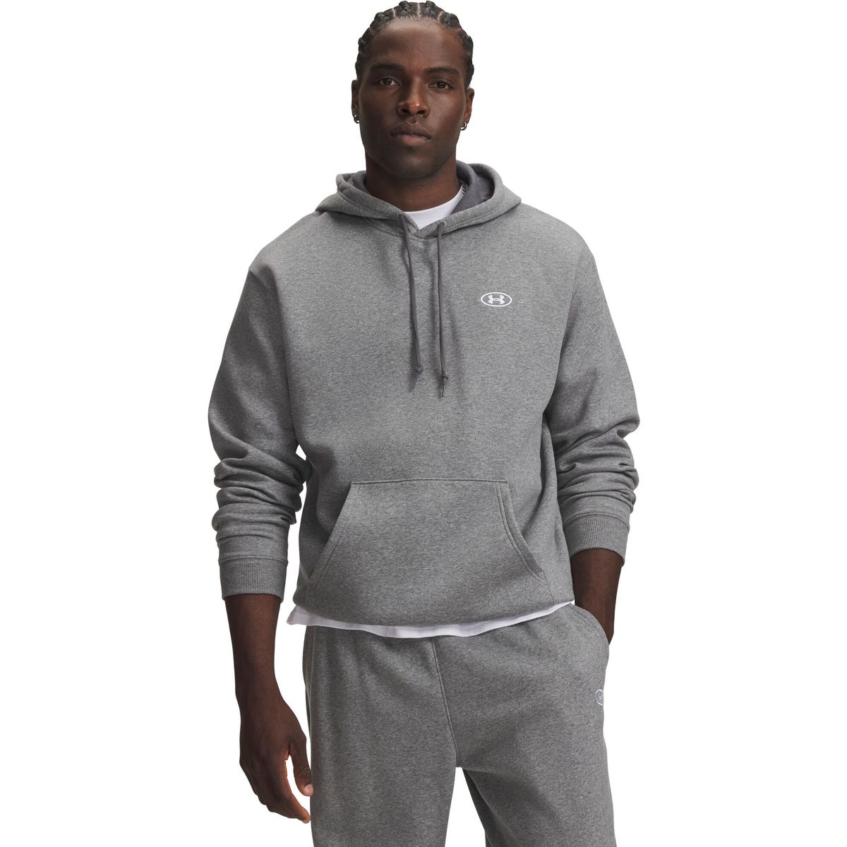 Under Armour Rival Fleece Hoodie gray white (025) S 6013448-025-SM