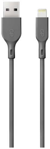 GP USB-Ladekabel USB 2.0 USB-A Stecker, Apple Lightning Stecker 1.00m Grau GPCBCl1NGYUSB160