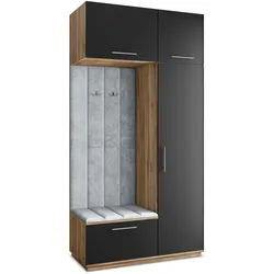 GARDEROBENSCHRANK REMA 120/240/60 cm Modern Eiche Wotan