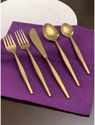 Vibhsa 20-Piece Gold PVD Stainless Steel Flatware Set, Service for 4
