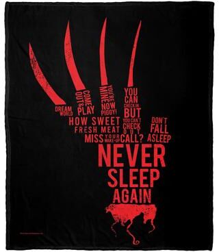 Northwest Warner Brothers A Nightmare on Elm Street Freddy Quotes Silk Touch Throw Blanket