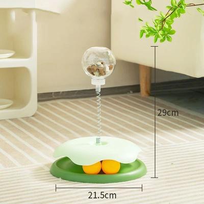 Uplift Treasures Interactive Slow Feed Cat Feeder Toy green