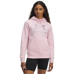 UNDER ARMOUR Rival Shimmer Hoodie Damen 647 - prime pink/iridescent XS