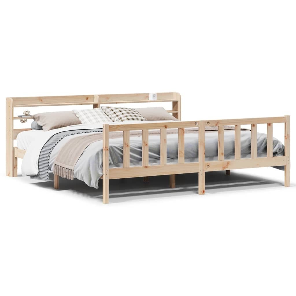 vidaXL Massief houten bed van grenenhout, 180x200 cm