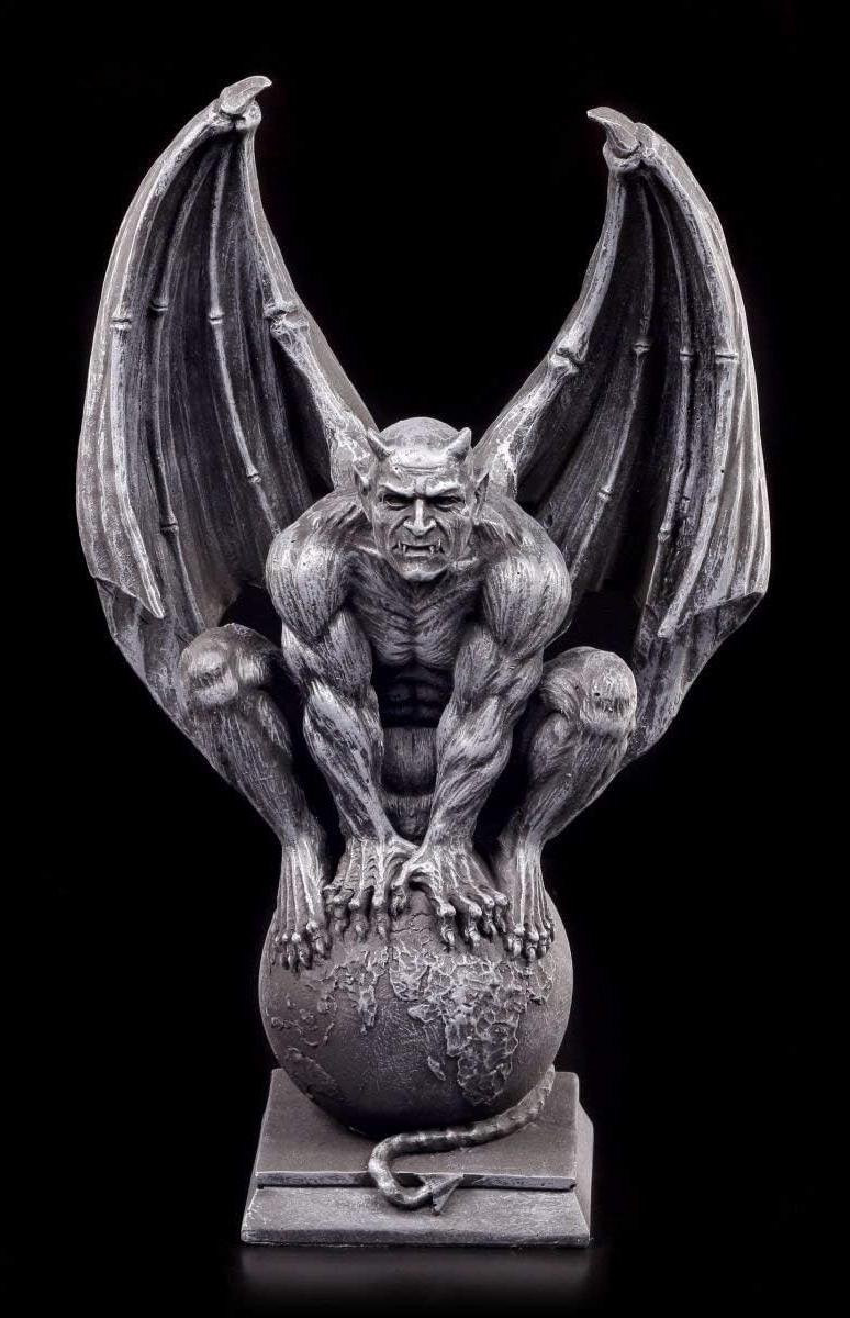 Gargoyle Duivel Beeld - Zwart - Gothic Decoratie - Hoogte: 29 cm