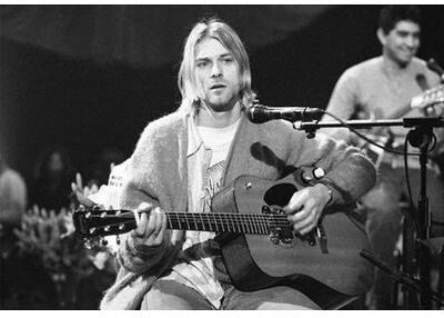 Inspired Finds Kurt Cobain Retro Rock Music Canvas Poster For Bar Cafe & Home Wall Decor mtv Unplugged Style 19.69x27.56in No Frame
